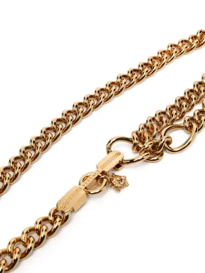 Shop Versace Medusa Chain Belt In Gold