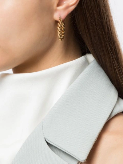 Shop Laura Lombardi Cara Hoop Earrings In Gold