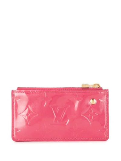 Pre-owned Louis Vuitton 2005  Vernis Pochette Cles Coin Case In Pink