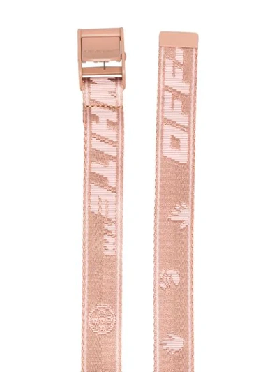 Shop Off-white Mini New Logo Industrial Belt In Pink