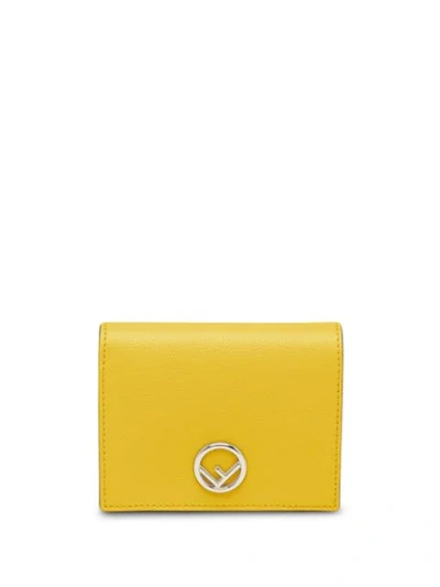 Shop Fendi Small Bi-fold Wallet In Yellow