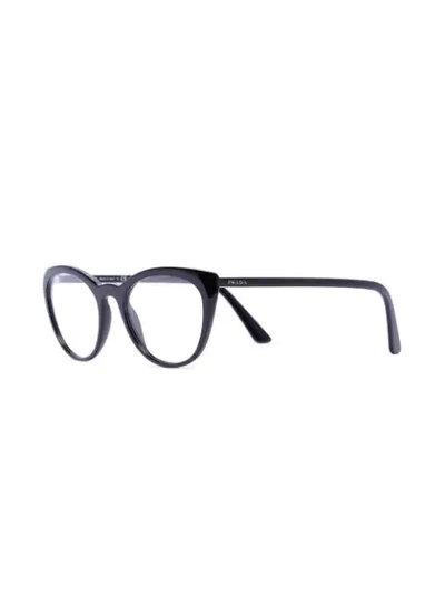 Shop Prada Cat Eye Optical Glasses In Black