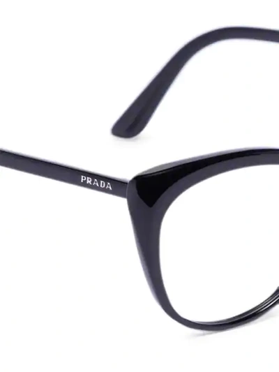 Shop Prada Cat Eye Optical Glasses In Black