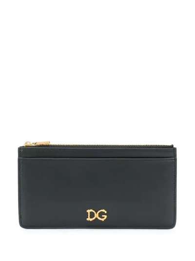 Shop Dolce & Gabbana Baroque Dg Rectangle Cardholder In Black