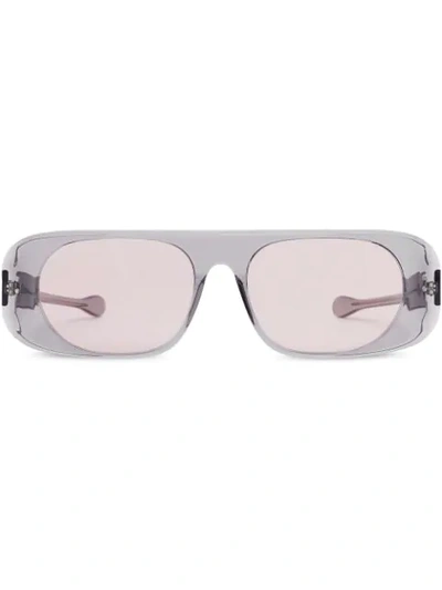 Shop Burberry Blake Curved-frame Sunglasses In Grey