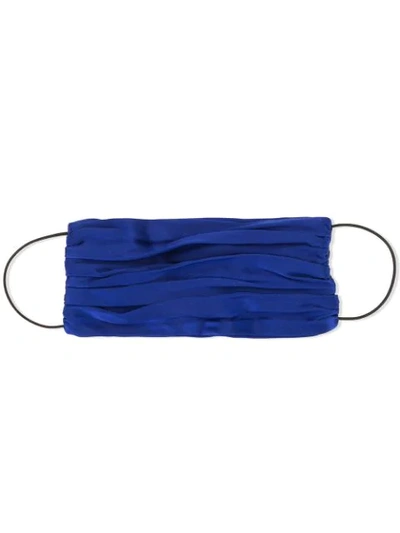 Shop Proenza Schouler Silk Face Mask In Blue