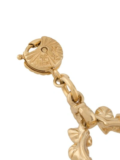 Pre-owned Saint Laurent 锁链搭链手链 In Gold