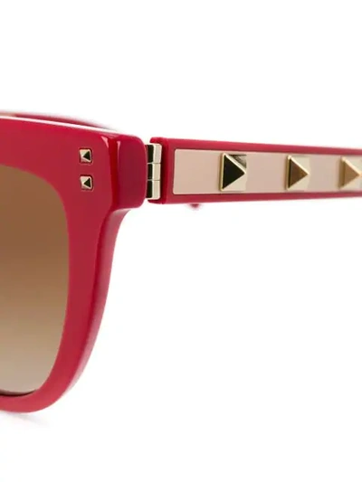 Shop Valentino Va4049 Cat Eye Frame Sunglasses In Red