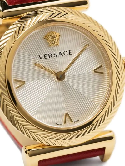 Shop Versace V-motif 35mm In Gold