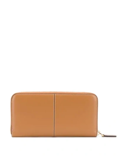Shop Tod's Stamped Logo Purse In Brown