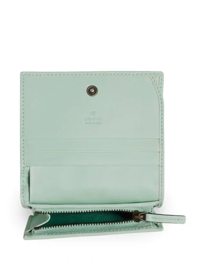 Shop Gucci Gg Marmont Bifold Wallet In Green