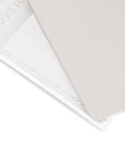 Shop D'heygere Leather Neck Cardholder In White