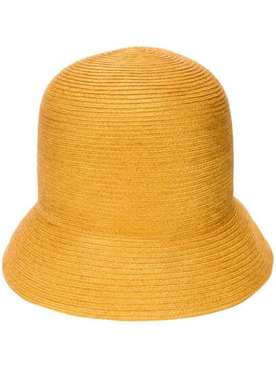 Shop Nina Ricci High Woven Hat In Yellow