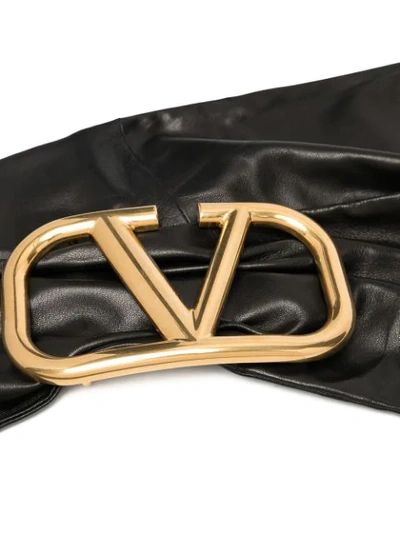 Shop Valentino Vlogo Waist Belt In Black