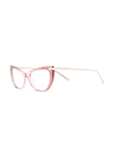 Shop Dolce & Gabbana Cat-eye Glasses In Gold