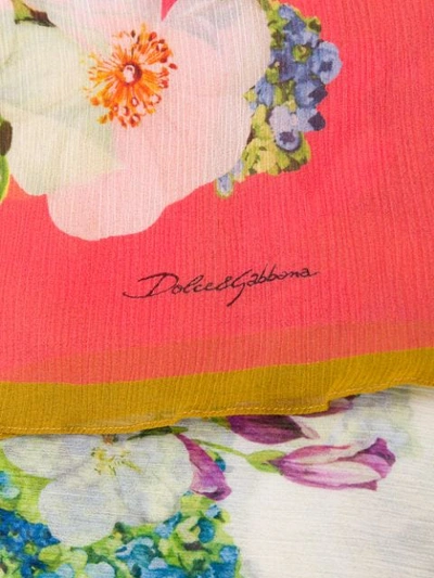 Shop Dolce & Gabbana Silk Road Print Scarf In Pink