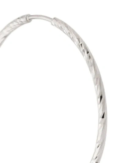 Shop Maria Black 14kt White Gold Liv 35 Hoop Earrings In Silver