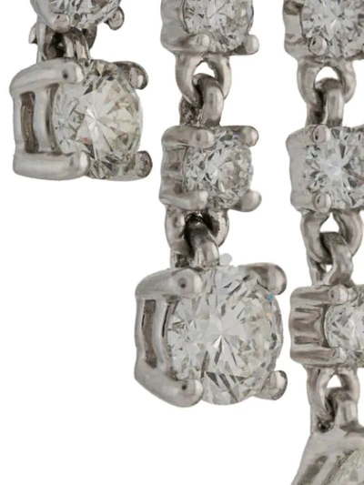 Shop Anita Ko 18kt White Gold Small Rain Drop Diamond Earrings In Silver