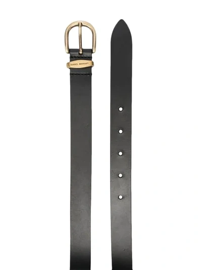 Shop Isabel Marant Zadd Leather Belt In Black
