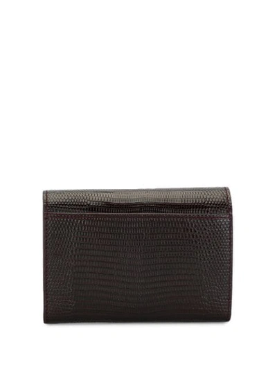 Shop Dolce & Gabbana Embossed Crocodile-effect Wallet In Black