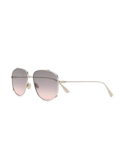 Shop Dior Monsieur 3 Sunglasses In Gold