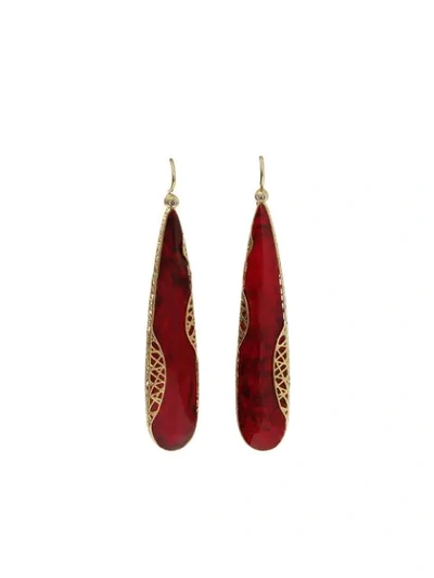 Shop Yossi Harari 18kt Yellow Gold Diamond Lace Cone Earrings In Ylwgold
