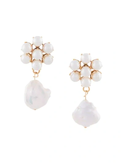 Shop Jennifer Behr Rhoda Drop Earrings In White