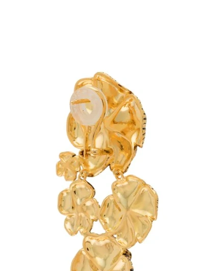Shop Aurelie Bidermann Pansy Floral Earrings In Gold