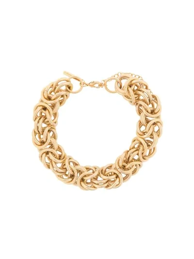 Shop Alberta Ferretti Ring-chain Choker In Gold