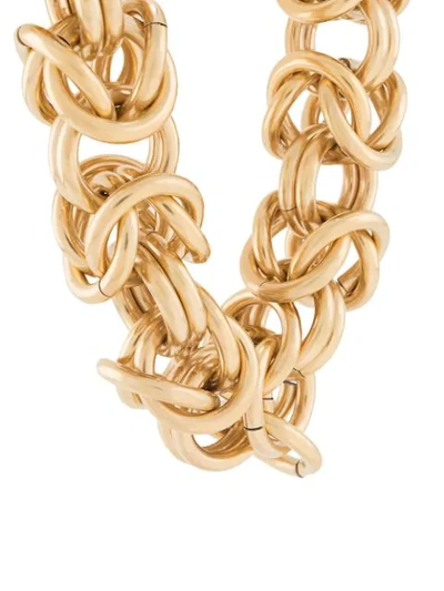 Shop Alberta Ferretti Ring-chain Choker In Gold
