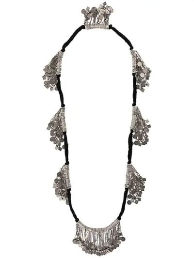 Shop Saint Laurent Chain-detail Necklace In Metallic