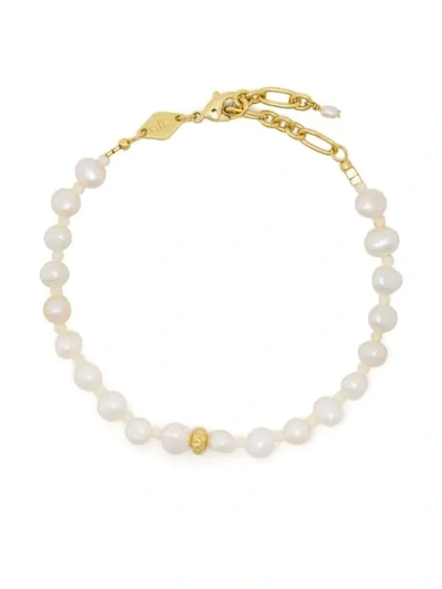 Shop Anni Lu Stellar Pearly Bracelet In Gold