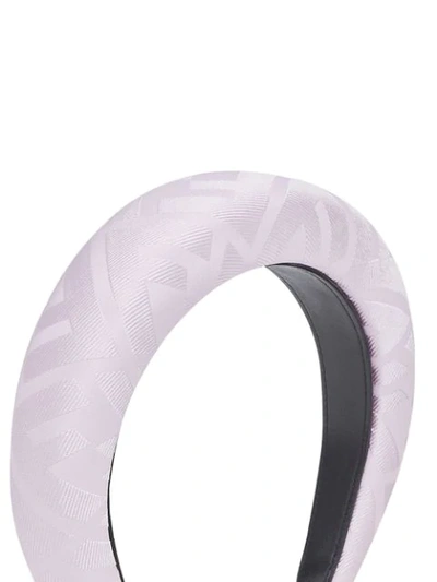 Shop Fendi Jacquard Ff Pattern Headband In Pink