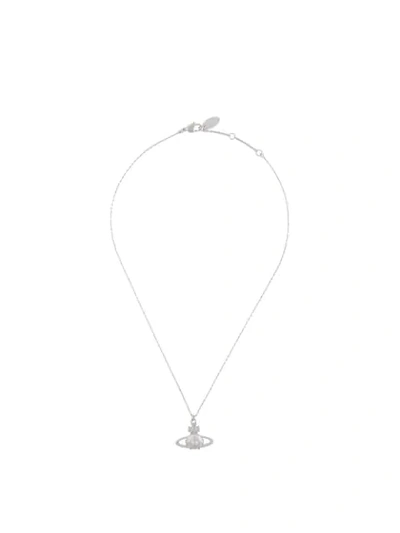 Shop Vivienne Westwood Suzie Orb Pendant Necklace In Silver