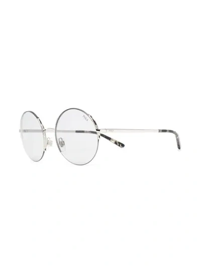 Shop Polo Ralph Lauren Round Tinted Sunglasses In Metallic