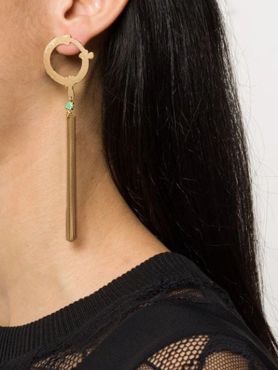 Wouters & Hendrix I Play Chrysoprase Chain Earring In Gold