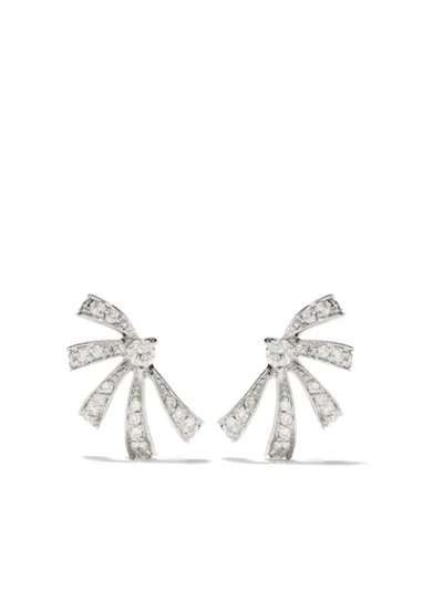 Shop Brumani 18kt White Gold Buriti Diamond Stud Earrings