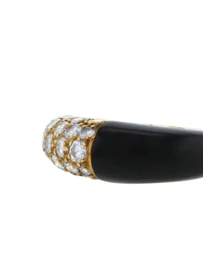 Pre-owned Cartier 1970s  Yellow Gold And Diamond Ring In Gold,black,white