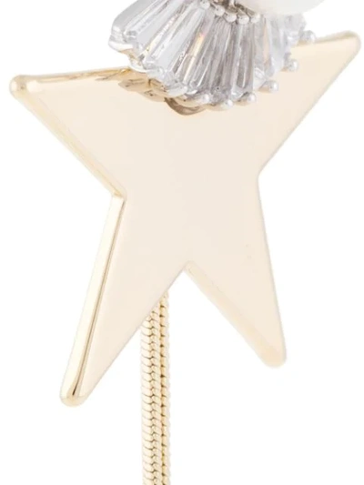 Shop Venna Star Stud Fringe Earrings In Gold