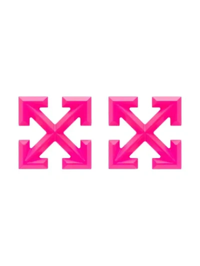 Shop Off-white Arrow Earring In Pink