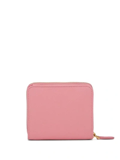 Shop Prada Small Zipped Wallet In Pink
