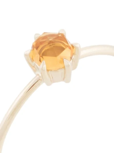 Shop Natalie Marie 9kt Yellow Gold Citrine Tiny Rose Cut Ring