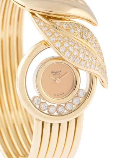 Pre-owned Chopard  Happy Diamonds 26mm In Gold