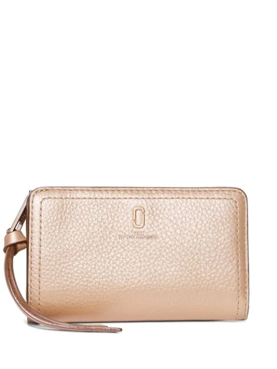Shop Marc Jacobs The Softshot Metallic Wallet In Gold