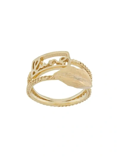 Shop Wouters & Hendrix Mouth Stacked Ring In Gold