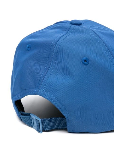 Shop Kenzo Logo Printed Baseball Cap In Blue