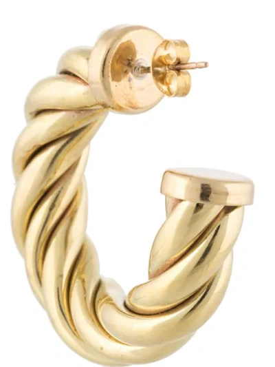 Shop Laura Lombardi Spira Hoop Earrings In Gold