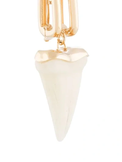 Shop Chloé Shark's Tooth Clip-on Earrings In Gold