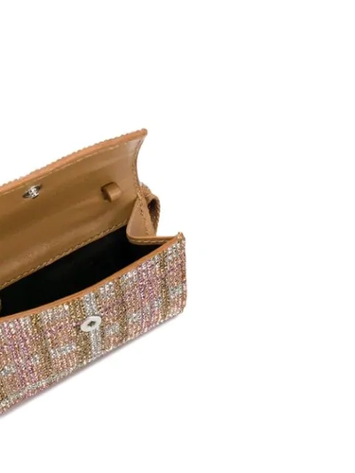 Shop Marco De Vincenzo Crystal Embellished Purse In Gold