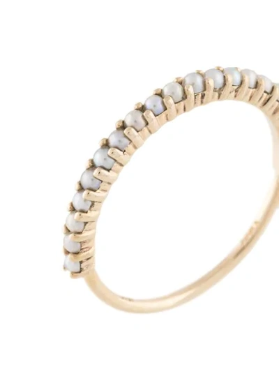 Shop Natalie Marie 9kt Yellow Gold Pearl Wrap Ring